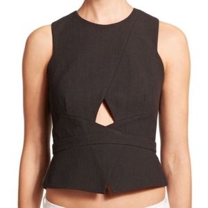 BCBGMaxAzria  Elley Crossover Peplum Top